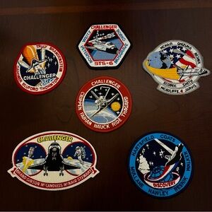 6 Embroidered Space Shuttle Mission Patches